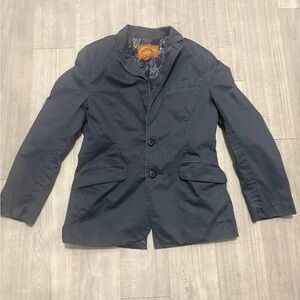 Red Camel Handcrafted Blazer Suit Jacket Mens Medium Gray Paisley Lined Coat